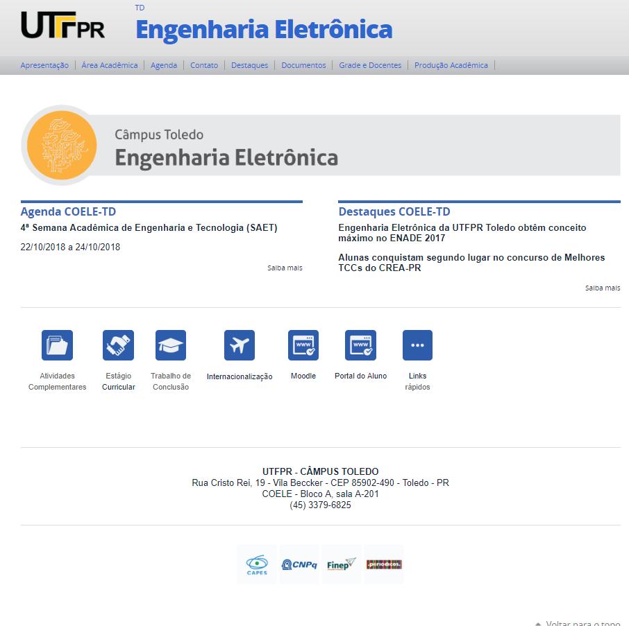 As últimas notícias e eventos da agenda aparecerão de modo automático.