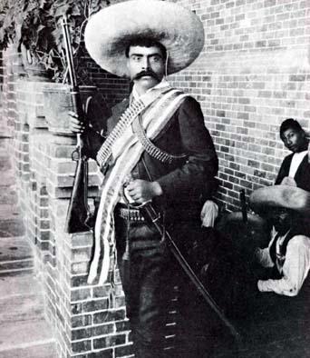 Revolta popular camponesa pela reforma agrária: Emiliano Zapata (Morelos Sul).