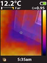 Detecção de problemas em piso radiante Este piso radiante foi inspeccionado para verificar o padrão de calor