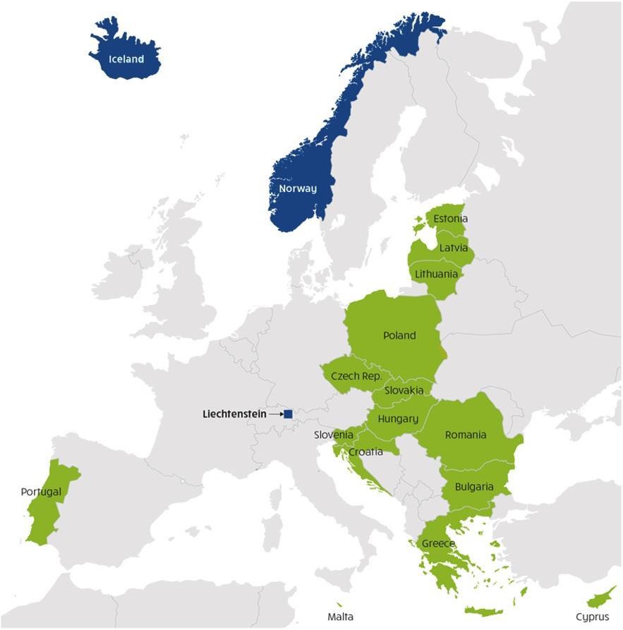 Os EEA Grants são os recursos financeiros com os quais a Noruega, a Islândia e o Liechtenstein apoiam os países menos prósperos da União Europeia, como contrapartida para a sua participação no Espaço