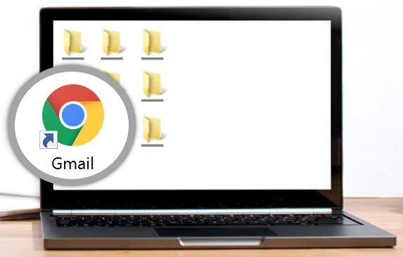 Acesse o Gmail Clique com o botão direito do mouse na área de trabalho.