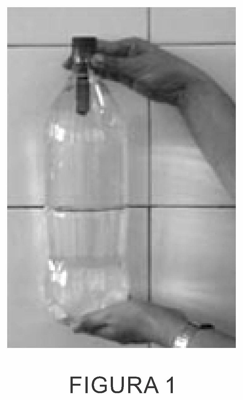 Quando a garrafa é pressionada, o frasco se desloca para baixo, como mostrado na figura 2.