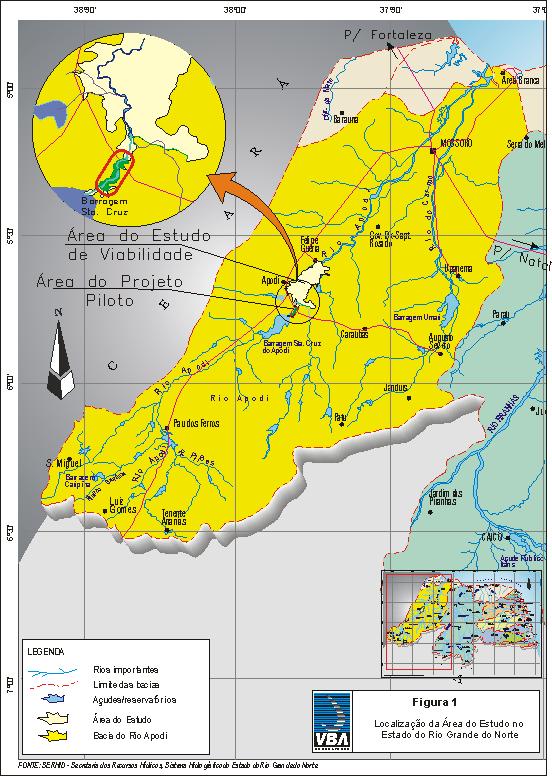 PROJETOS PLANEJADOS IRRIGAÇÃO ALUVIÕES À JUSANTE DE SANTA CRUZ Projeto SEMARH Área Total para