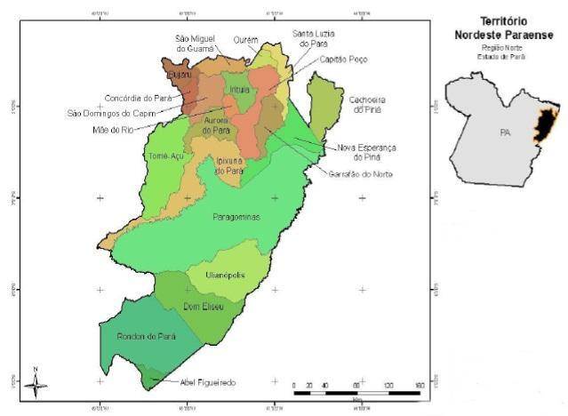 Figura 1 Mapa da mesorregião Nordeste Paraense.