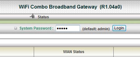 Configurações do G2WiFi Acesse as configurações do roteador através do navegador de Internet. Na barra de endereço do navegador digite: 192.