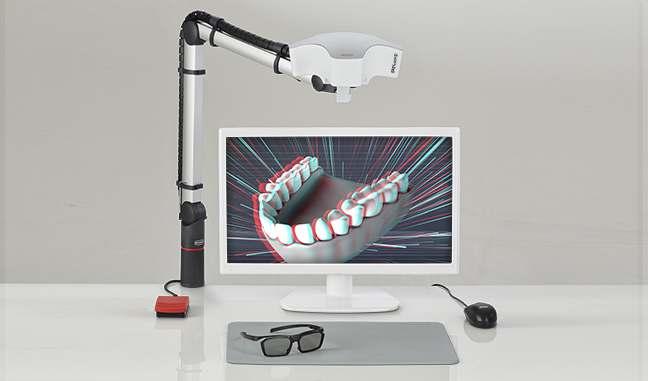 O Easy View 3D ajuda os utilizadores a manter uma postura ergonómica, ao mesmo tempo que permite uma rápida e direta comunicação entre os técnicos, o laboratório e o dentista.