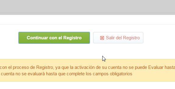 Y volveremos a entrar con las claves que nos han llegado al correo. Al volver a entrar se comenzará desde el primer formulario.