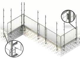 O Produto Equipamentos de Segurança O guarda copo provisório para alvenaria estrutural foi desenvolvido para proteger o trabalhador durante todo o processo de elevação da alvenaria, armação e