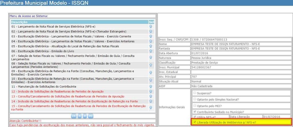 7 GERAÇÃO DO ARQUIVO PRÉ-NOTA NFS-e Nota Fiscal de Serviços Eletrônica Para emissão de NFS-e na prefeitura de Itupeva-SP, é necessário que a empresa esteja autorizada a utilizar o WebService.