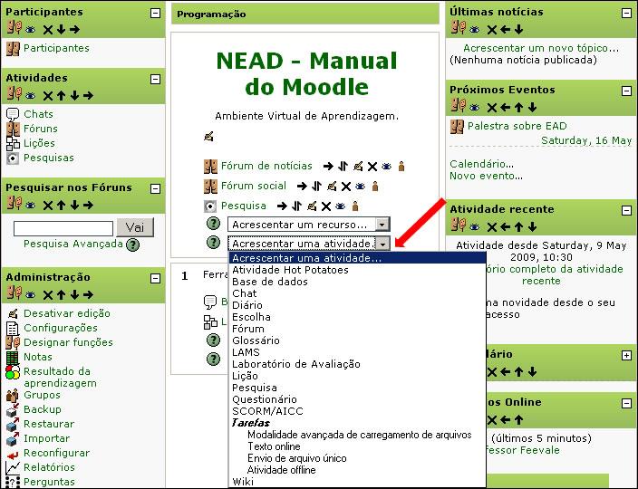 pçã Mstrar, cas cntrári, selecine Ocultar. Selecinadas tdas as pções de cnfiguraçã, clique n btã Salvar e vltar a curs. 8.