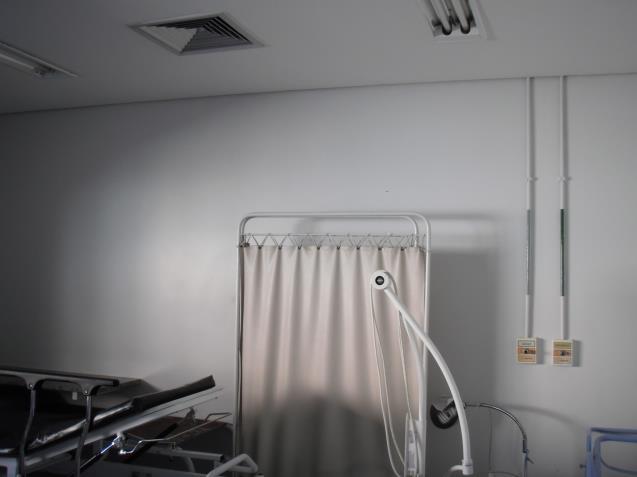 Este quarto também terá banheiro exclusivo. Foto 14: Vista da sala cirúrgica obstétrica do bloco obstétrico.