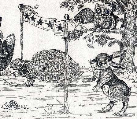 9 NÃO TENHA PRESSA Você conhece a história da lebre e da tartaruga de La Fontaine? Todo desenhista deve se exemplo da tartaruga da fábula.