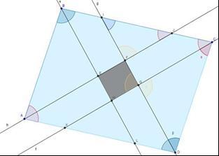 8 o quadrilátero é retângulo, ou seja, não há uma prova lógica-dedutiva para essa conjectura, apoiada em propriedades geométricas e no encadeamento lógico das ideias.