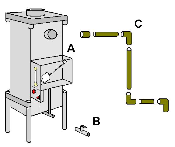 4º PASSO A. Coloque a bóia na caixa d agua do aparelho B. Conecte o cotovelo, nipel e registro para o dreno ½. Para melhor captação da água do dreno. Faça um ralo fora do abrigo. C. Encaixe as conexões de vapor se preferir solde.