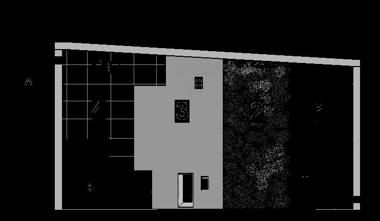 3. AMBIENTE PARA BANHO DE SAUNA (CONSTRUÇÃO) 1. Parede de alvenaria crua 2. Parede chapiscada c/ cimento 3. Parede rebocada c/ vermiculita 4.