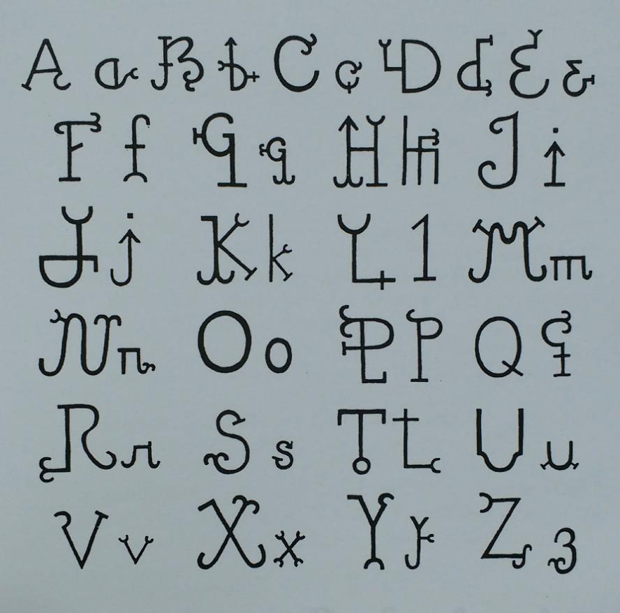 44 Figura 14 - Alfabeto Sertanejo Fonte: SUASSUNA apud NEWTON JÚNIOR, 1999. 2.