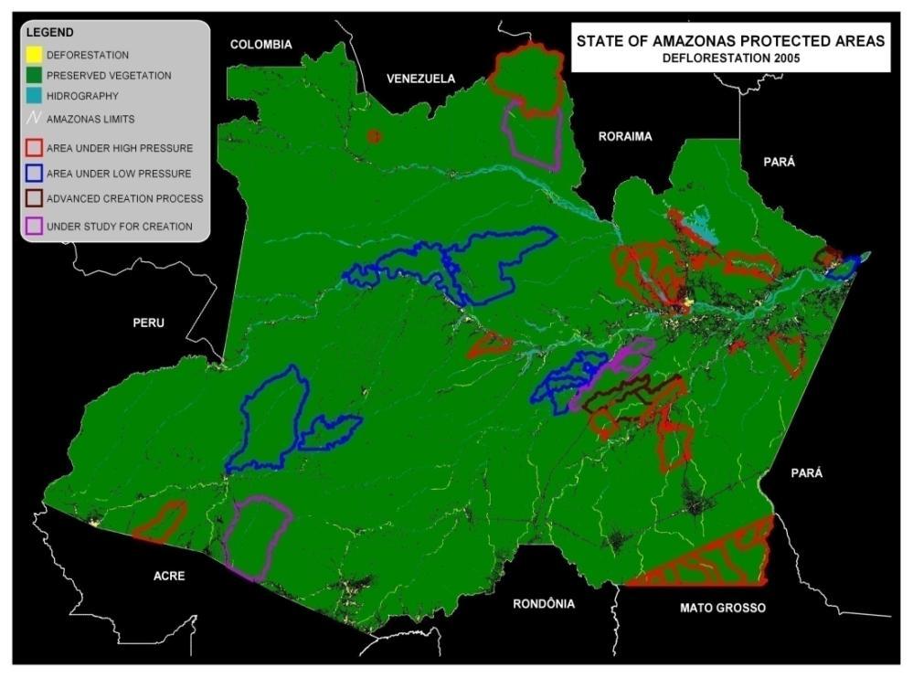 1. Linha de Base Simamazonia: aplicação do DINAMICA por UFMG, IPAM, WHRC, outros Nature, 2006 (Soares-Filho et al) 1) Dados quantitativos p/ simular o desmatamento: taxas de desmatamento do PRODES