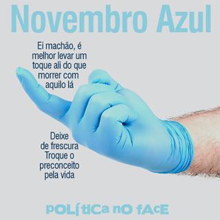 O movimento Novembro Azul é realizado em parceria pelo MS, tem o objetivo de orientar a população