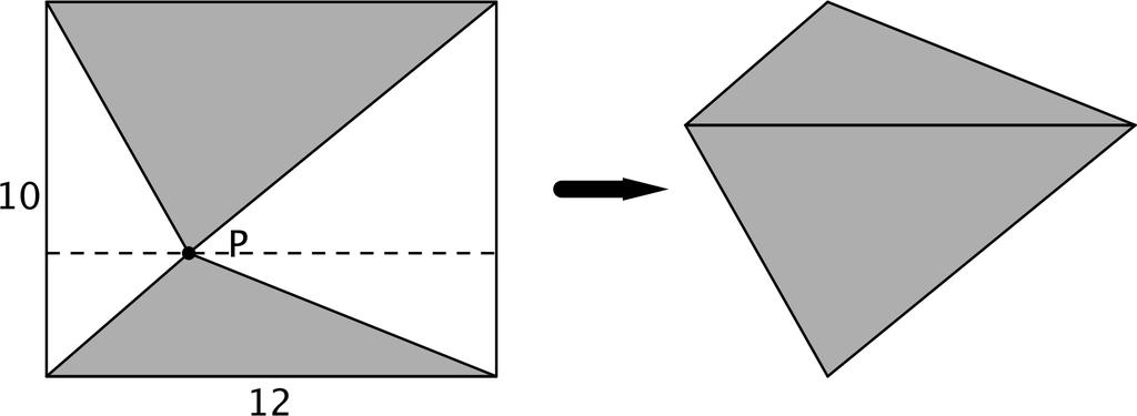 Solução da prova da a fase OBMEP 0 Nível QUESTÃO ALTERNATIVA B A área do quadrilátero é a soma das áreas dos triângulos.