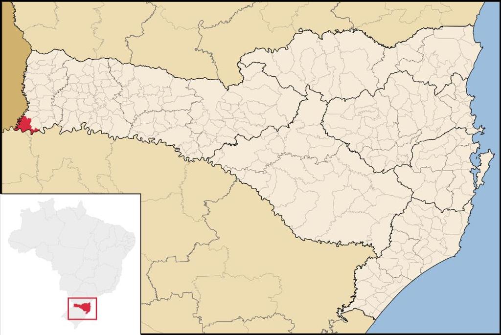 Local Estudado ITAPIRANGA/SC Extensão territorial de 286 Km²; 16.