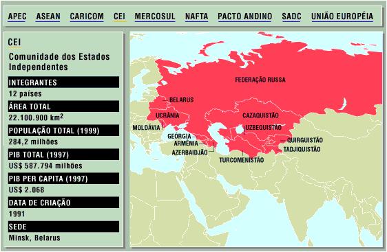 CEI. Comunidade dos Estados Independentes.