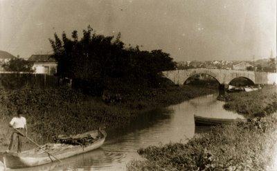 .. Ponte de Pedra - década de 1900 a paisagem