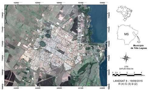 TIRS (Thermal Infrared Sensor) do satélite Landsat 8 e verificar a influência do uso e ocupação do solo urbano na distribuição da temperatura de superfície. 3 MATERIAL E MÉTODOS 3.