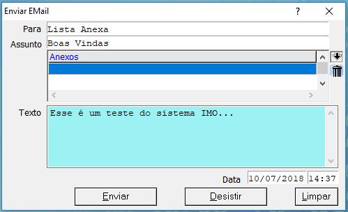 O sistema exibirá a relação dos emails dos clientes. Caso não queira enviar email para algum deles, selecione-o e clique em Excluir. Para prosseguir, clique em Enviar.