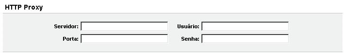 Configuração do Sistema CAPÍTULO 7 HTTP Proxy O campo HTTP Proxy permite a configuração do servidor Proxy para acesso externo, utilizado para atualização do sistema. Figura 48.