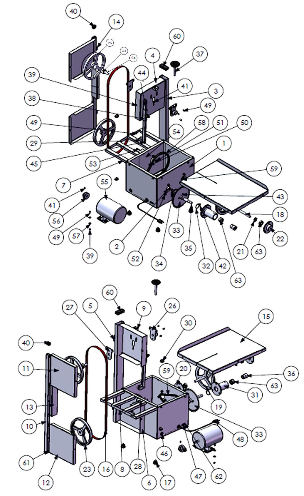 04 Instalação Para obter uma eficácia da máquina, a Serra Fita deve ser instalada sobre uma superfície plana e robusta, que atenda a ergonomia do operador.