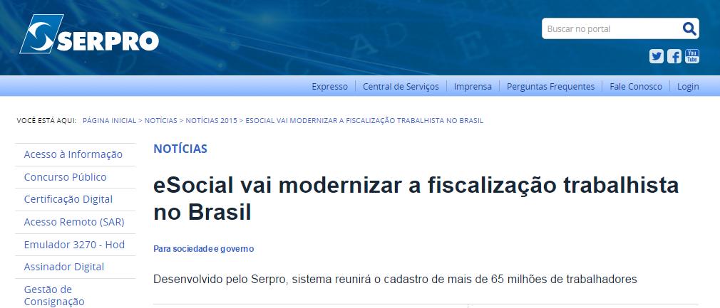 E o esocial não entra em vigor