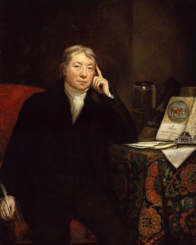 Edward Jenner (1749 1823) Maio 1796: Sarah Nelms 14 de maio: inocula James Phipps (8 anos) 23 de maio: febre, inapetência Julho 1796: inoculação de varíola mostra imunidade 1797: a Royal Society
