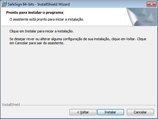 4. Na tela abaixo clique em Instalar MANUAL DE INSTALAÇÃO DO