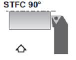 Torneamento Externo STFC 90 h1 h b f L2 L1 STFCR/L-1212-F11 12 12 12 12.