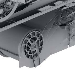 consumo de combustível por tonelada colhida na classe 5 Duplo rotores Características: 470mm de diâmetro 3500mm de comprimento 510 rpm de rotação Ação através