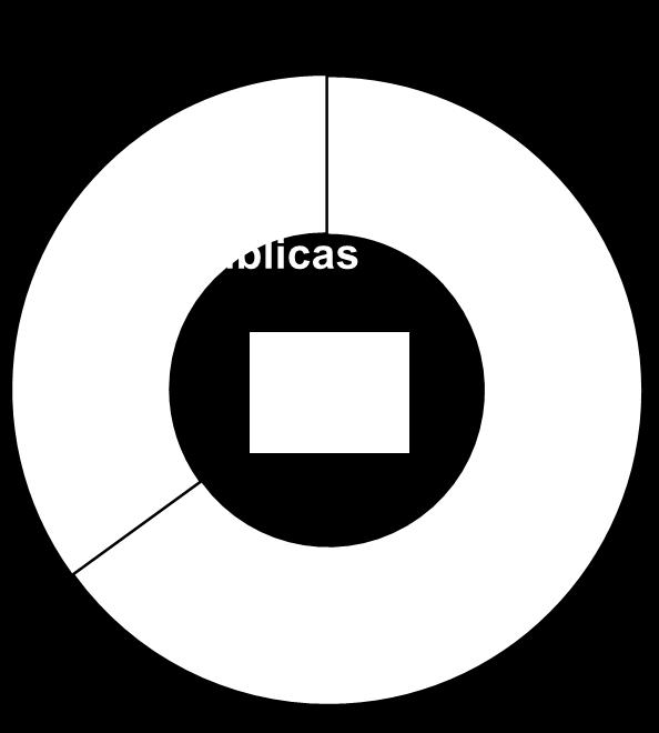 35% públicas e 65% privadas Distribuídas em 202 municípios 57% das