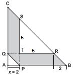 expressão de f(x) para x 5 usa a mesma ideia que a utilizada no item b): f(x) = 50 x As expressões de f(x) obtidas acima coincidem quando x