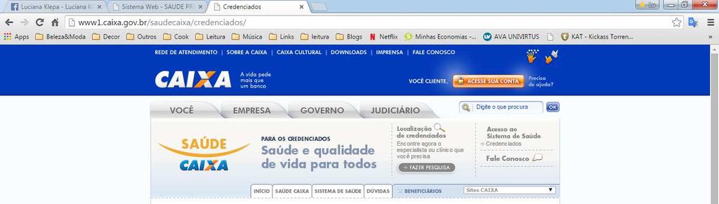 Visual do Portal NOVO Visual do Site antigo O cache do navegador é importante para que a navegação e a interação nos sites sejam feitas de modo rápido e transparente, mas em algumas situações ele