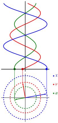 O MHS e o Movimento Circular Posição Conclusão: Seja como for que olhamos para as projeções do MCU (velocidade, aceleração ou posição)