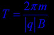 A partícula executa dois movimentos independentes. Um é o movimento cíclotron que está em um plano perpendicular a B analisado no slide anterior. O raio O período.