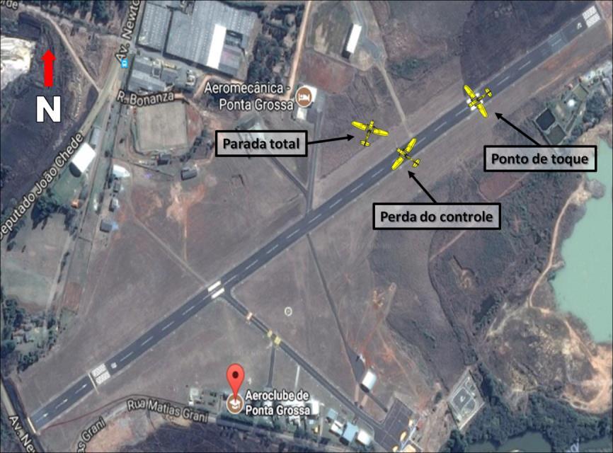 1.1. Histórico do voo A aeronave decolou às 10h30min (UTC) do Aeroporto de Ponta Grossa, PR (SSZW), sem plano de voo e em condições visuais, a fim de realizar o sexto voo solo do Curso de Aviação