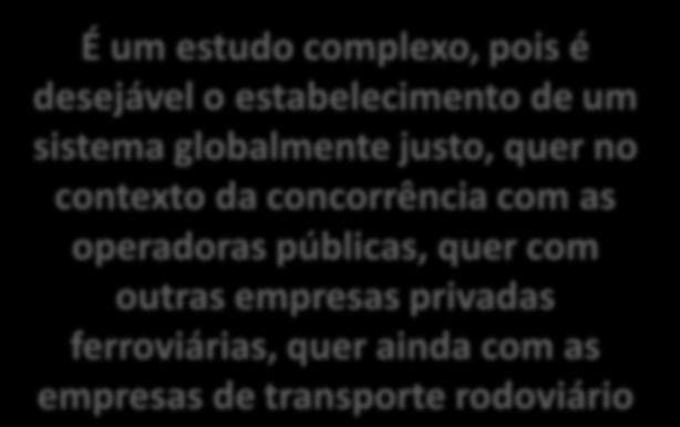 transportes e da economia nacional, em geral A abertura do sector à iniciativa privada e o acesso das empresas à infraestrutura ferroviária irá exigir o pagamento por parte destas de uma taxa