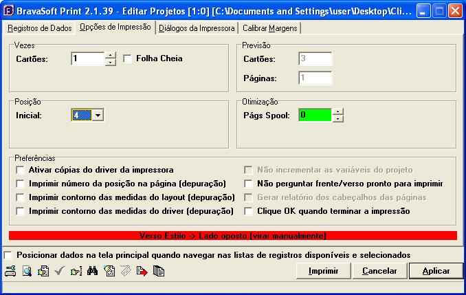 Desta forma, é possível preencher a folha com os 10 cartões, antes da laminação.