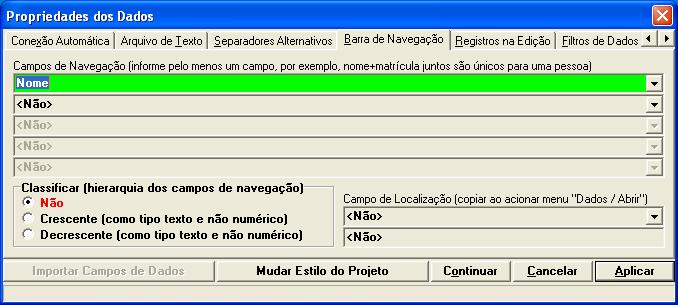 Pode-se observar uma grande quantidade de funções nesta opção, ficando ao seu critério utilizá-las. Após editar os campos, clicar em continuar. 2.