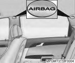 SEÇÃO 7 CINTO DE SEGURANÇA E AIRBAG 7-9 Air bags de cortina Este sistema é identi cado pela inscrição Air bag nas colunas dianteiras e traseiras.