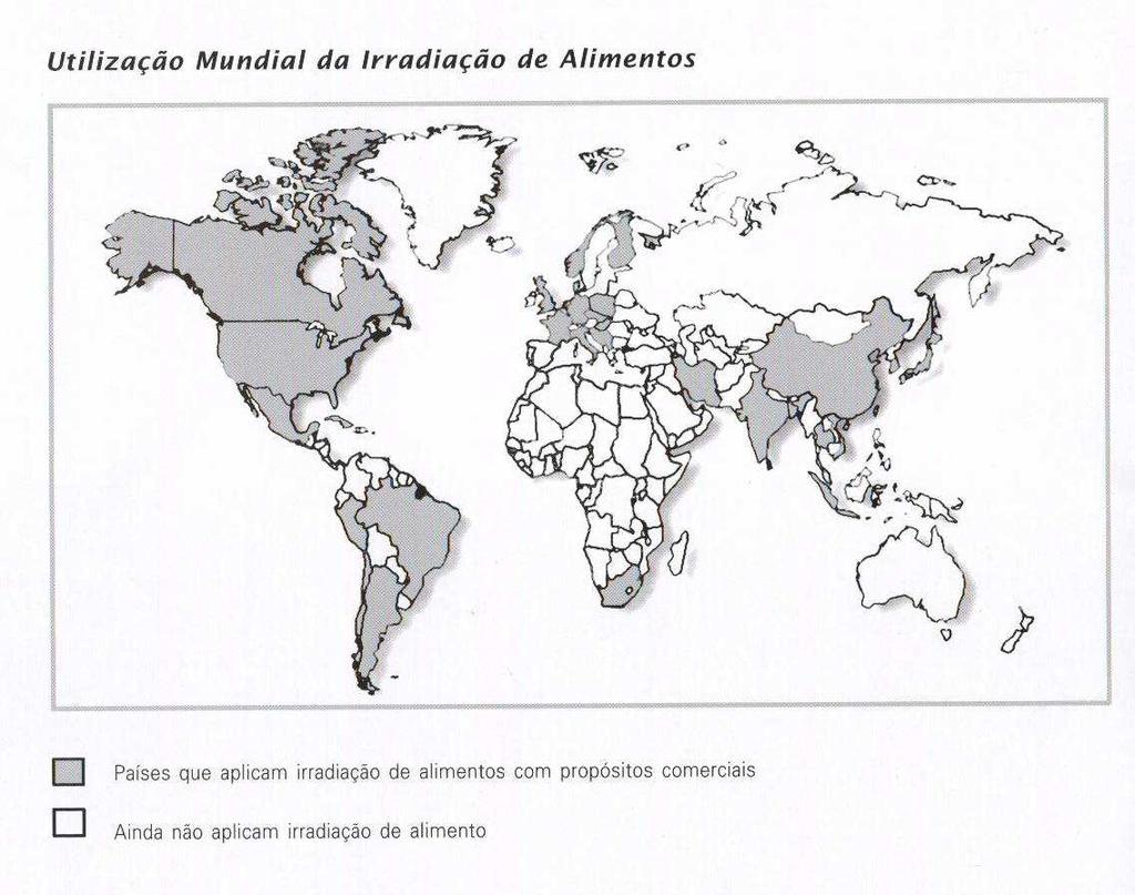 Cada país possui uma legislação específica para controle sanitário e, consequentemente, estipula a dosagem de radiação para cada material.