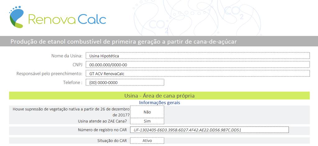 Identificação das usinas e Critérios de