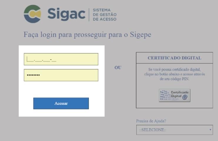 * Caso ocorra um erro ao acessar a página, com a seguinte informação: Sua conexão não é particular (uma falha comum no