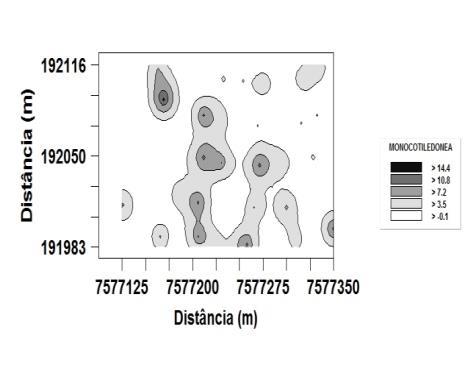 cultura da canade-açúcar. Rio Brilhante MS, 2010. Na Figura 3 estão apresentados o variograma e o mapa de krigagem da tiririca (CYPRO), ilustrando seu mapa de infestação.