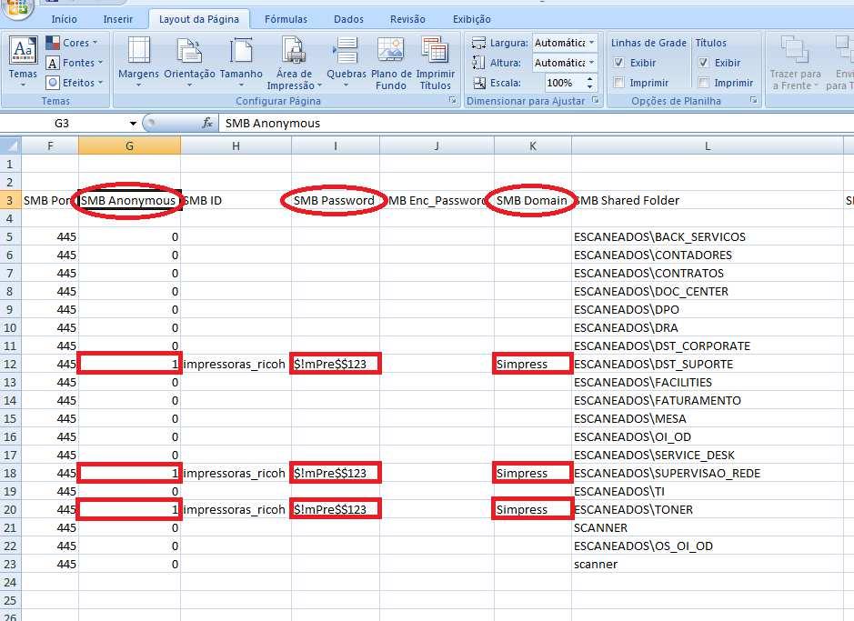 autenticação, todos que tiverem SMB ID precisam desta configuração.